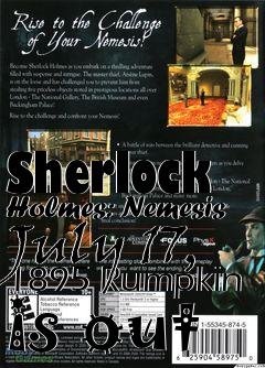 Box art for Sherlock Holmes: Nemesis