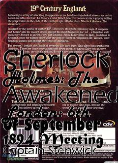 Box art for Sherlock Holmes: The Awakened