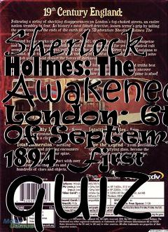 Box art for Sherlock Holmes: The Awakened