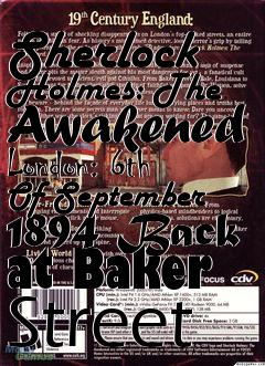 Box art for Sherlock Holmes: The Awakened