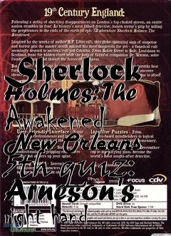 Box art for Sherlock Holmes: The Awakened