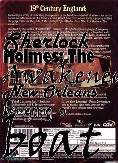 Box art for Sherlock Holmes: The Awakened