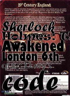 Box art for Sherlock Holmes: The Awakened