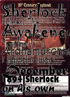 Box art for Sherlock Holmes: The Awakened