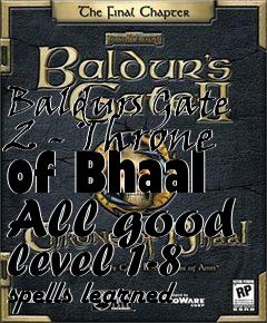 Box art for Baldurs Gate 2 - Throne of Bhaal