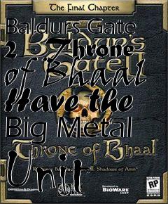 Box art for Baldurs Gate 2 - Throne of Bhaal
