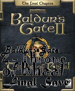 Box art for Baldurs Gate 2 - Throne of Bhaal