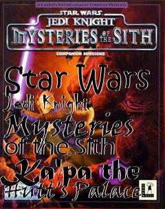 Box art for Star Wars Jedi Knight Mysteries of the Sith