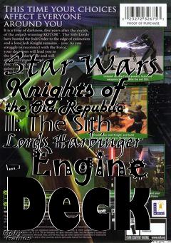 Box art for Star Wars Knights of the Old Republic II: The Sith Lords