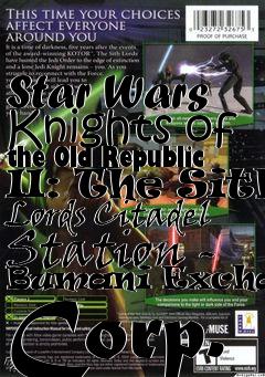 Box art for Star Wars Knights of the Old Republic II: The Sith Lords