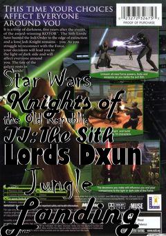 Box art for Star Wars Knights of the Old Republic II: The Sith Lords