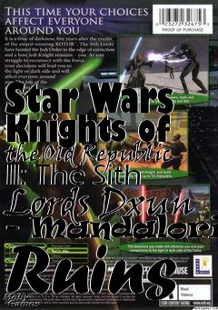 Box art for Star Wars Knights of the Old Republic II: The Sith Lords