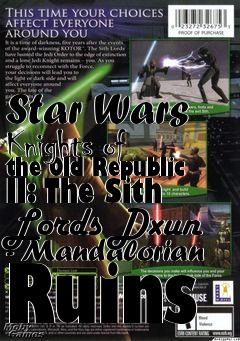 Box art for Star Wars Knights of the Old Republic II: The Sith Lords