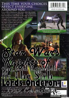 Box art for Star Wars Knights of the Old Republic II: The Sith Lords