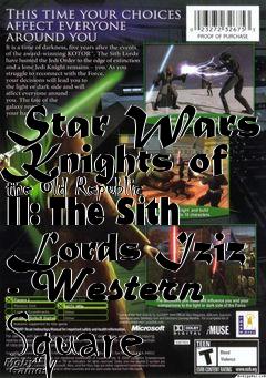 Box art for Star Wars Knights of the Old Republic II: The Sith Lords