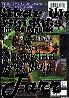 Box art for Star Wars Knights of the Old Republic II: The Sith Lords