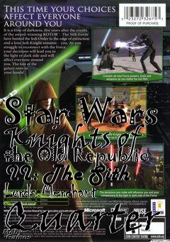 Box art for Star Wars Knights of the Old Republic II: The Sith Lords