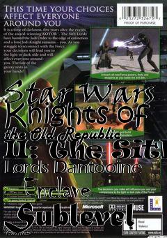 Box art for Star Wars Knights of the Old Republic II: The Sith Lords