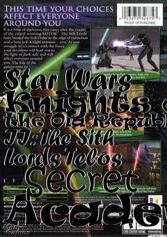 Box art for Star Wars Knights of the Old Republic II: The Sith Lords