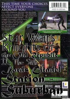 Box art for Star Wars Knights of the Old Republic II: The Sith Lords