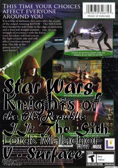 Box art for Star Wars Knights of the Old Republic II: The Sith Lords