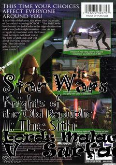 Box art for Star Wars Knights of the Old Republic II: The Sith Lords