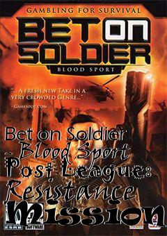 Box art for Bet on Soldier - Blood Sport