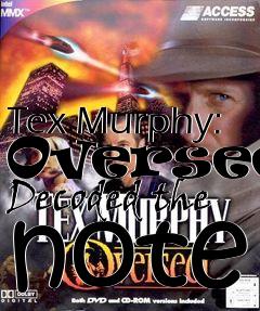 Box art for Tex Murphy: Overseer