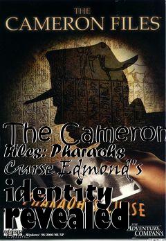 Box art for The Cameron Files: Pharaohs Curse