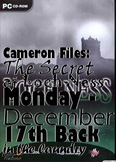 Box art for Cameron Files: The Secret at Loch Ness