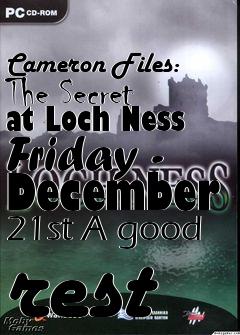 Box art for Cameron Files: The Secret at Loch Ness