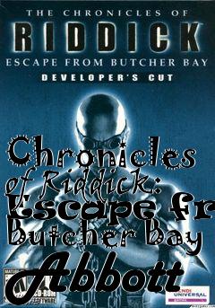 Box art for Chronicles of Riddick: Escape from Butcher Bay