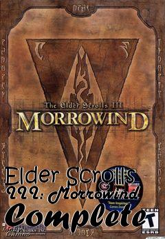 Box art for Elder Scrolls III: Morrowind