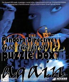 Box art for Pandora Directive
