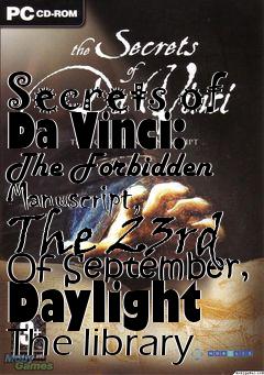 Box art for Secrets of Da Vinci: The Forbidden Manuscript, The