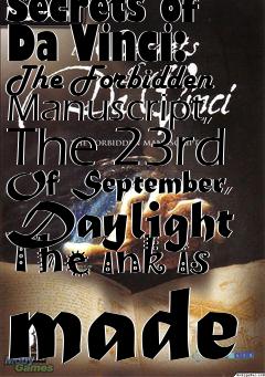 Box art for Secrets of Da Vinci: The Forbidden Manuscript, The
