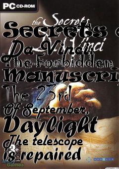 Box art for Secrets of Da Vinci: The Forbidden Manuscript, The