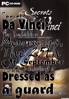 Box art for Secrets of Da Vinci: The Forbidden Manuscript, The