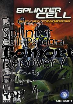 Box art for Tom Clancys Splinter Cell: Pandora Tomorrow