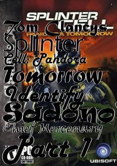 Box art for Tom Clancys Splinter Cell: Pandora Tomorrow