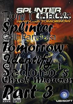 Box art for Tom Clancys Splinter Cell: Pandora Tomorrow