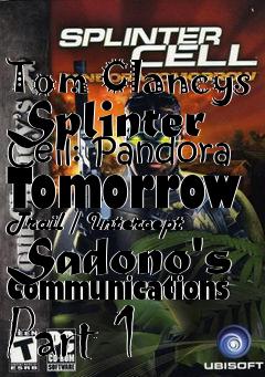 Box art for Tom Clancys Splinter Cell: Pandora Tomorrow