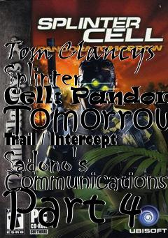 Box art for Tom Clancys Splinter Cell: Pandora Tomorrow