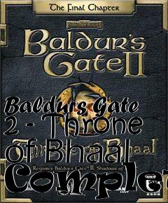 Box art for Baldurs Gate 2 - Throne of Bhaal