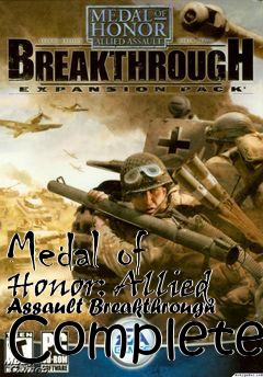 Box art for Medal of Honor: Allied Assault Breakthrough