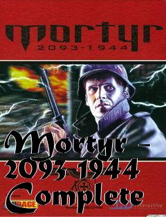 Box art for Mortyr - 2093-1944