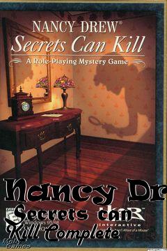 Box art for Nancy Drew Secrets can Kill