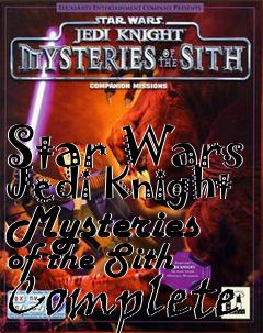 Box art for Star Wars Jedi Knight Mysteries of the Sith