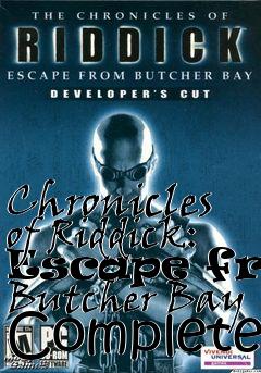 Box art for Chronicles of Riddick: Escape from Butcher Bay
