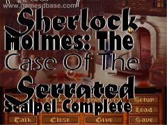 Box art for The Lost Files Of Sherlock Holmes: The Case Of The Serrated Scalpel